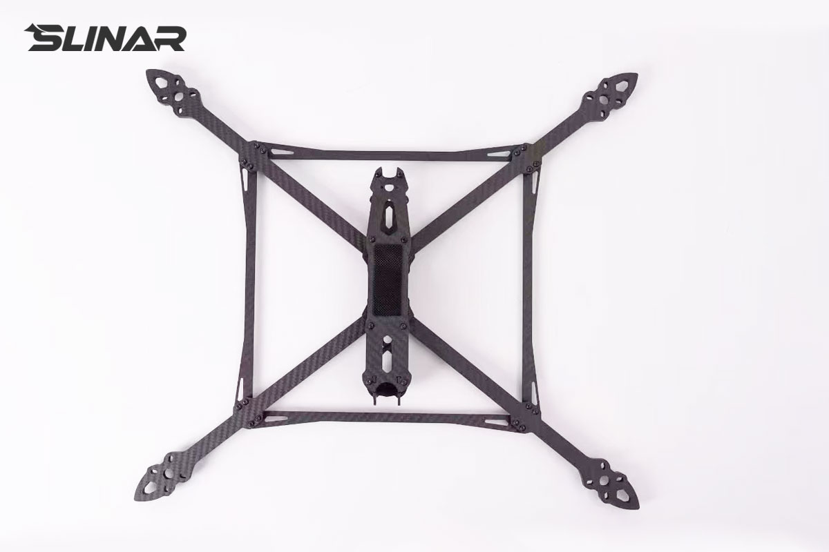 UAV carbon fiber fixed bracket with anti-delamination milling